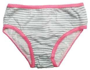 哟呼！PRIMARK*2-10岁女童灰色条纹薄全棉三角短裤内裤