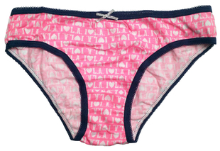 哟呼！PRIMARK*7-10岁女童字母印花薄全棉三角短裤内裤