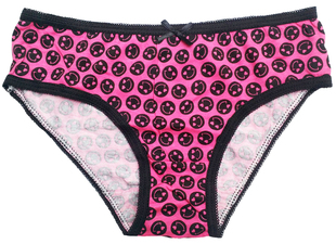 哟呼！PRIMARK*7-12岁女童粉红笑脸薄全棉三角短裤内裤