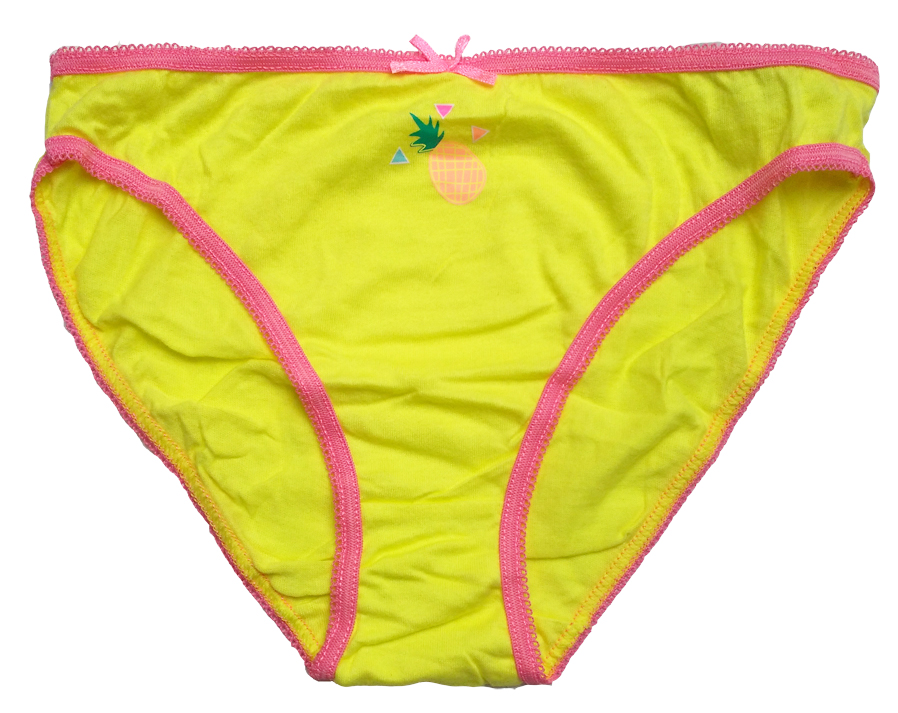 女童黄色全棉三角短裤