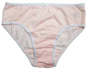 哟呼！PRIMARK*11-14岁女童瘦款粉白点薄全棉三角短裤内裤6230618