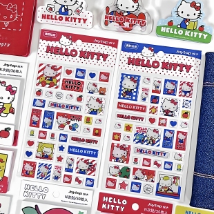 正版 饰贴画 授权helloKitty凯蒂猫可爱卡通立体滴胶贴纸手帐DIY装