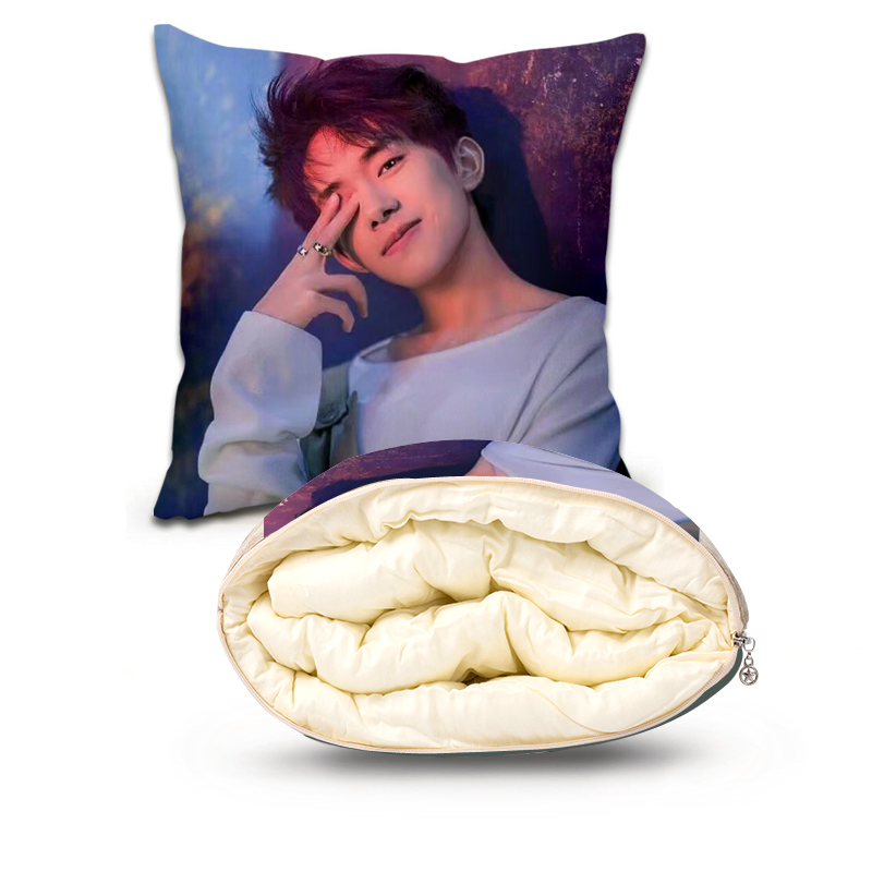 定制易烊千玺可印双面照片的抱枕被子两用办公室折叠男女生日礼物