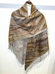 2026秋冬款100%纯羊绒围巾女双面保暖流苏披肩护颈撞色围脖三角巾