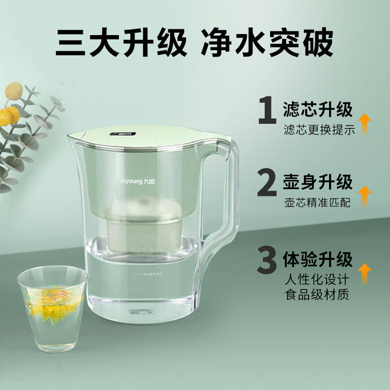 九阳净水器家用过滤器厨房自来水净化器滤芯3.5L过滤水壶净水杯图片