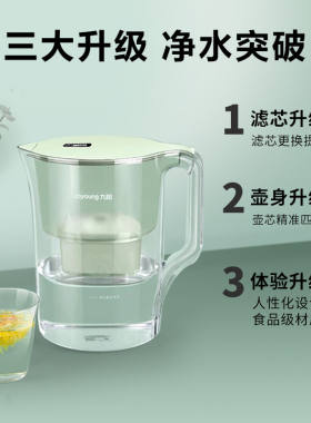 九阳净水器家用过滤器厨房自来水净化器滤芯3.5L过滤水壶净水杯
