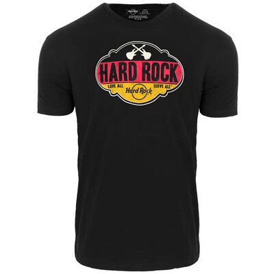 hard复古rock旗帜印花全棉男士T恤GERMANY