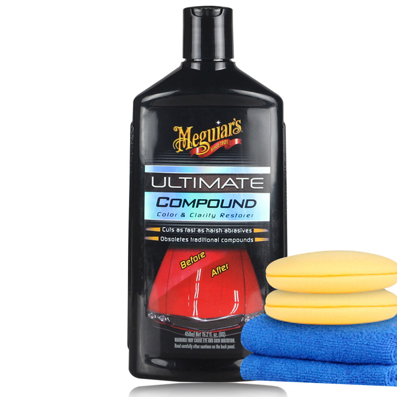 3m 美光研磨剂 还原抛光剂镜面蜡汽车漆面划痕修复蜡研磨抛光套装