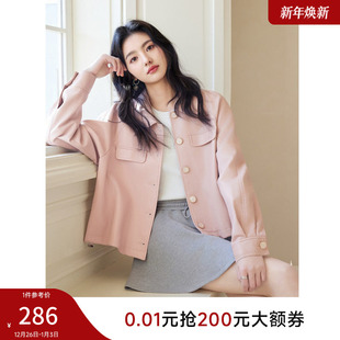 秋水伊人法式 宽松皮夹克小众机车秋冬上衣 皮衣外套女2025秋冬新款