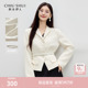 秋水伊人时尚 女简约通勤单排扣外套 新款 翻领收腰短西装 2026年春季