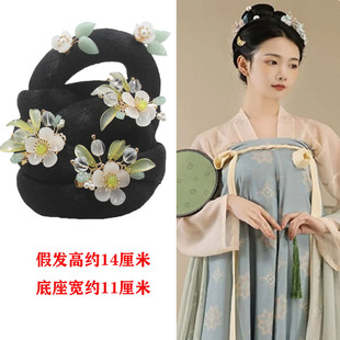 寒依疏影舞蹈头饰桃李杯滇南映少桃花笺古典民族演出造型假发饰品