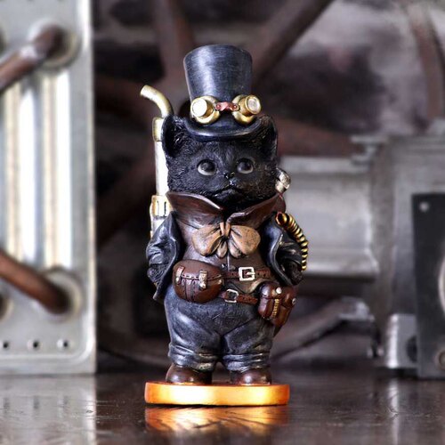 NemesisNow蒸汽朋克黑猫摆件