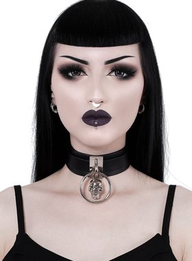 潮牌KILLSTAR Elena Skull哥特朋克艾琳娜吸血鬼朋克皮项圈