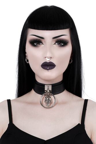 潮牌KILLSTAR Elena Skull哥特朋克艾琳娜吸血鬼朋克皮项圈