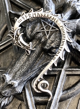 Alchemy Gothic E436 Jormungand耶梦加得巨蛇哥特维京绕耳耳环