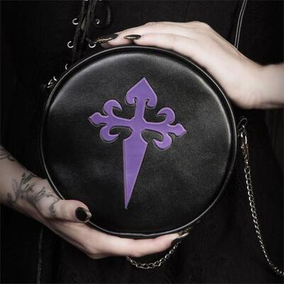 哥特十字架朋克洛丽塔小挎包