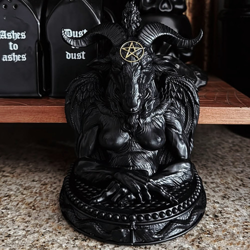 KILLSTAR暗黑哥特Baphomet巴风特亚文化倒五芒星朋克另类树脂书立