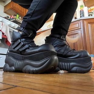 美国DEMONIA正品Boxer-13暗黑哥特街头朋克男女同款增高厚底鞋