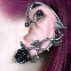 Gothic WRAP E410 BLACK Alchemy EAR WILD ROSE 荆棘黑玫瑰耳饰