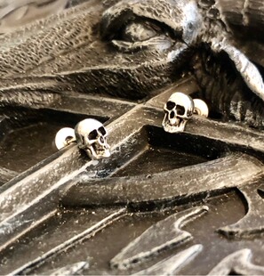 英国A牌Alchemy Gothic E76 DEATH STUDS死神骷髅哥特朋克耳钉