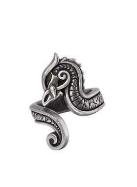 英国Alchemy暗黑哥特亚文化R252 Fafnirok北欧龙之末日开口戒指