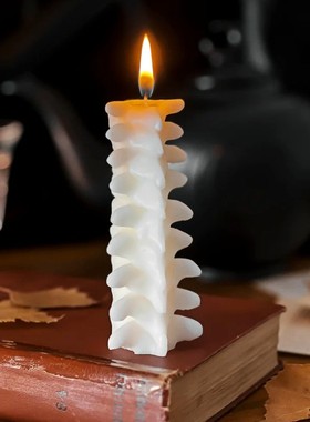 KILLSTAR暗黑哥特OSSUARY人骨教堂骷髅白色脊椎骨亚文化个性蜡烛