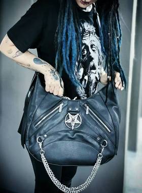 KILLSTAR暗黑哥特亚文化MISFIT五芒星巴风特摇滚朋克单肩斜挎包