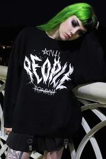 暗黑哥特KILLSTAR亚文化Anti 摇滚朋克宽松卫衣 People袖