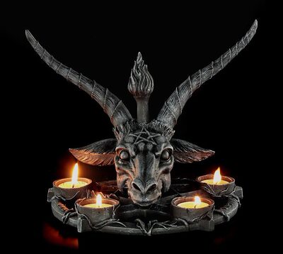 哥特五芒星仪式树脂烛台