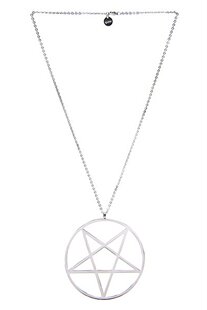 潮牌KILLSTAR Pentagram哥特朋克摇滚五芒星项链毛衣链