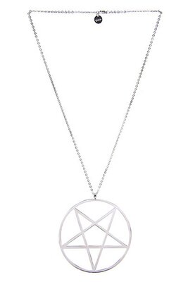 暗黑朋克风五芒星毛衣链