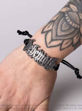 英国A牌Alchemy Gothic HRWL458 Behemoth黑金属巨兽乐队logo手环