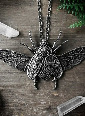 RESTYLE暗黑哥特甲壳虫项链