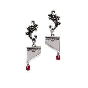 Alchemy Gothic E310 MARIE ANTOINETTE 哥特断头刀刀片血滴耳钉