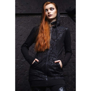 KILLSTAR暗黑哥特Unholy Sabbath五芒星暗纹亚文化长款连帽卫衣