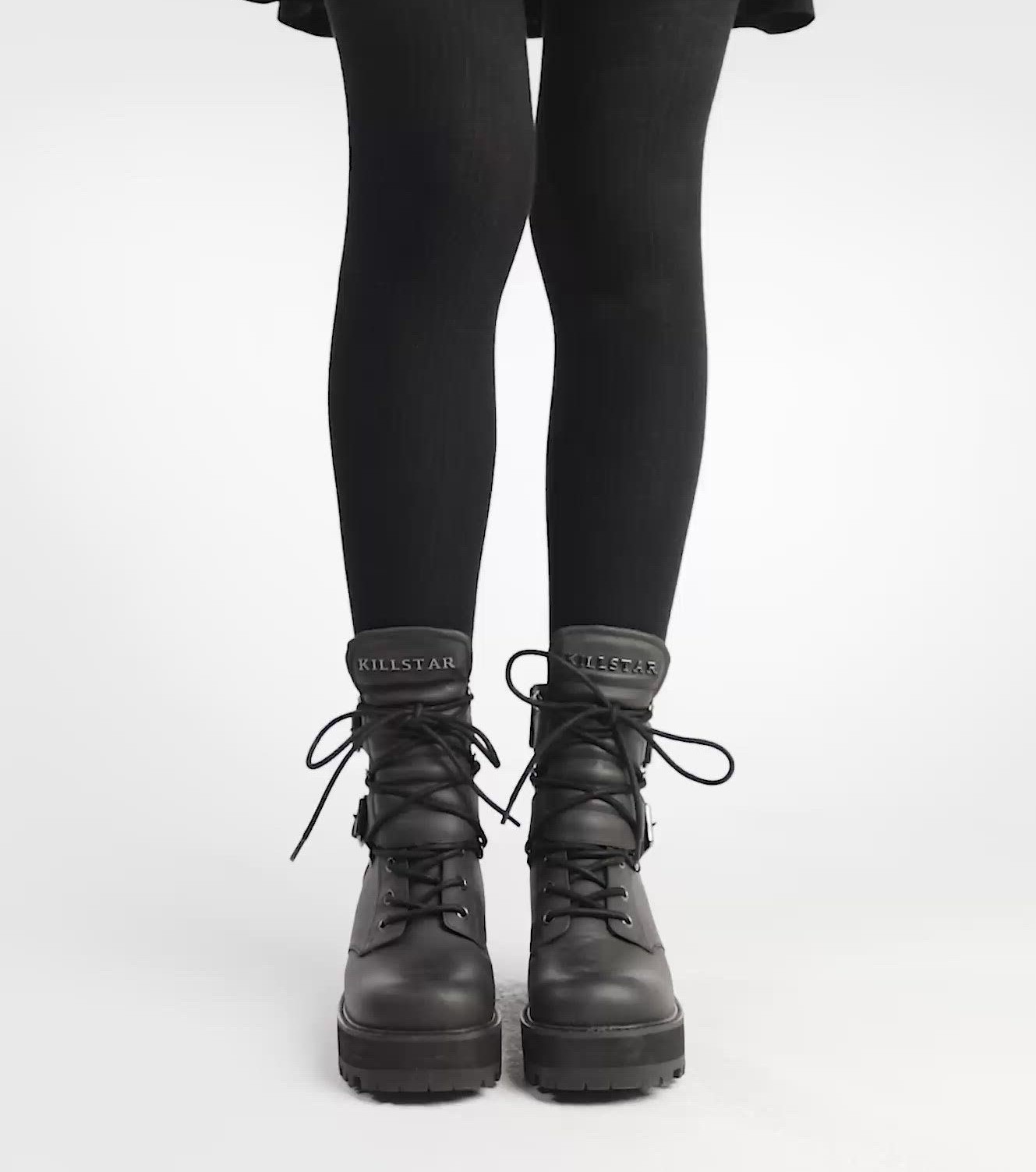 美国潮牌KILLSTAR朋克皮带扣靴子