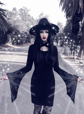 KILLSTAR暗黑哥特亚文化Gravedust Dress朋克摇滚包身连衣裙