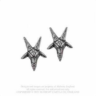 英国进口Alchemy Gothic E449 BAPHOMET山羊头摇滚哥特复古耳钉