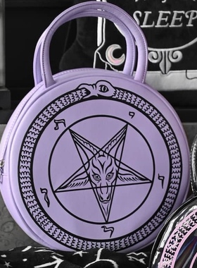 KILLSTAR暗黑哥特BABY BAPHOMET马卡龙紫巴风特大圆手提单肩包