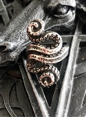 北海巨妖神话克拉肯哥特朋克戒指