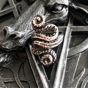 Alchemy Gothic R221 Kraken北海巨妖神话克拉肯章鱼哥特朋克戒指