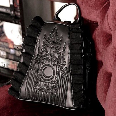 RESTYLE暗黑哥特教堂雕花双肩包
