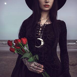 潮牌KILLSTAR Luna哥特朋克摇滚月亮项链毛衣链