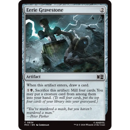 MSC 824 神秘墓碑 Eerie Gravestone 万智牌 速战 闪 C