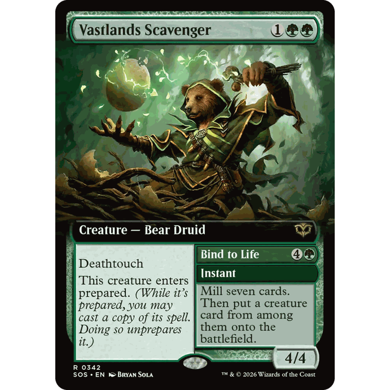 SOS 342 旷土拾荒客  Vastlands Scavenger 万智牌 闪 R 扩画
