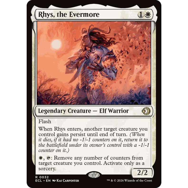 ECL 32 永志黎兹 Rhys, the Evermore  万智牌 闪 R