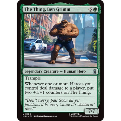 MSH 190 石头人本·格瑞姆 The Thing, Ben Grimm 万智牌 闪 U