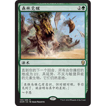 DOM 183 森林觉醒 Sylvan Awakening 万智牌 闪 R