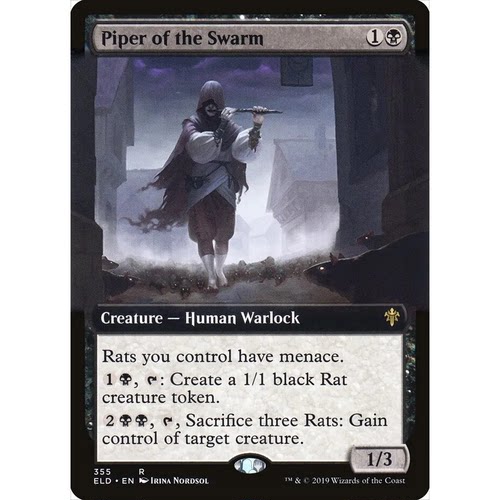 ELD 355 鼠群魔笛手 Piper of the Swarm 万智牌 闪 R 扩画
