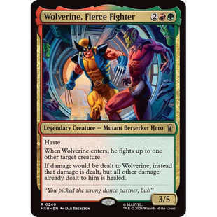 MSH 240 凶猛战士金刚狼 Wolverine, Fierce Fighter 万智牌 闪 R